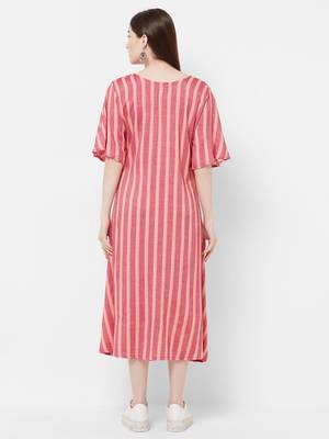 Pink printed rayon ethnic-kurtis 2
