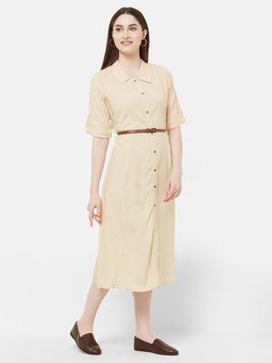 Yellow printed rayon ethnic-kurtis 4