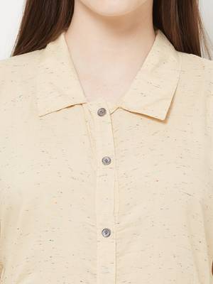 Yellow printed rayon ethnic-kurtis 5