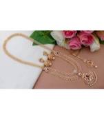 Gorgeous Designer Cubic Zircon Two Layer Long Haaram With Peacock Pendant,  Matching Jhumkas & Maang Tikka