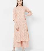 Pink printed rayon salwar