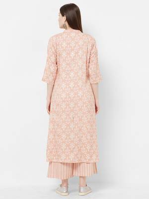 Pink printed rayon salwar 2