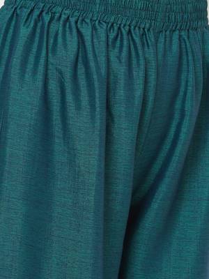 Green printed rayon salwar 4