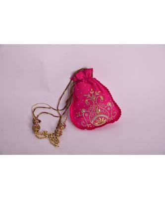 pink zardosi potli 1