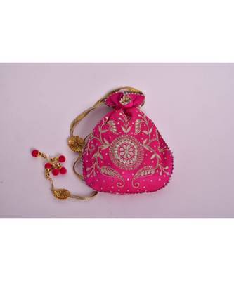 magenta kundan potli 1