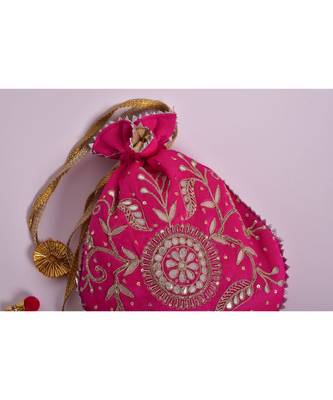 magenta kundan potli 2