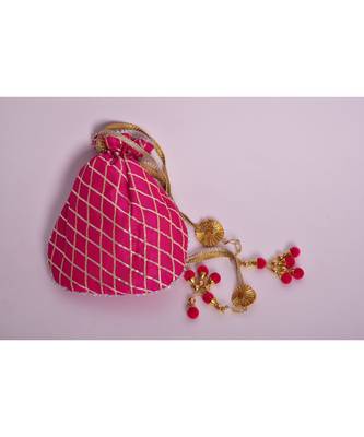 magenta kundan potli 3