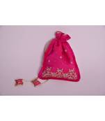 pink paisley potli