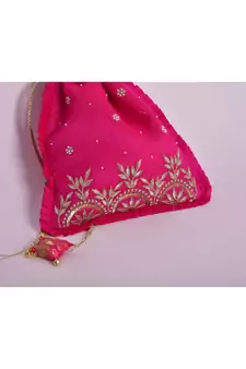pink paisley potli