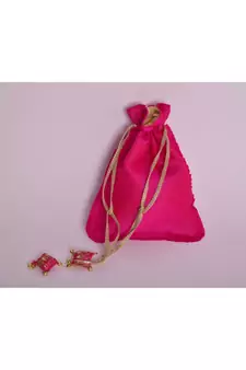 pink paisley potli
