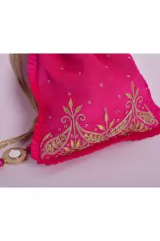 pink paisley potli