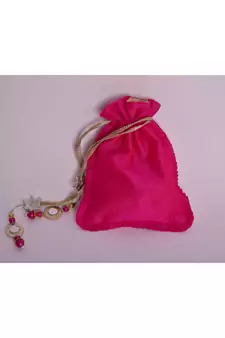 pink paisley potli