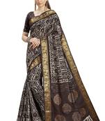 Multicolor woven cotton silk saree with blouse
