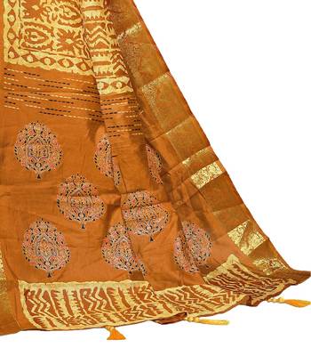 Multicolor woven cotton silk saree with blouse 3