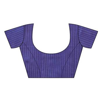 Purple Printed Art Silk Saree With Blouse 4