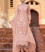 Light Pink Net Pakistani Salwar Kameez