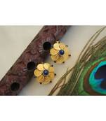 Beautiful Blue Coin Earrings