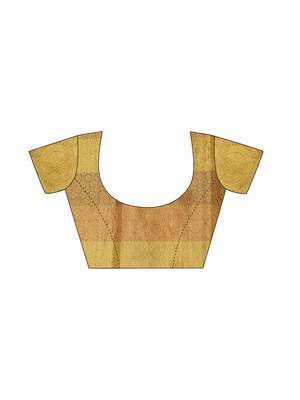 Yellow Woven Poly Silk Saree With Blouse 5