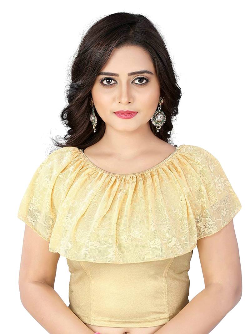 golden stretchable blouse