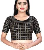 Black Lycra Stretchable Readymade Blouse 