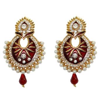 Maroon Earrings 1
