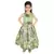 Green Satin And Brocade Frock Style Gown With Embroidery
