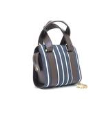Navy Blue Stripe Sling Bag with Handle
