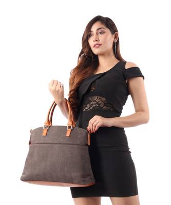 Brown Canvas  Tote 1