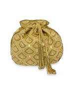 Gold Hand embroidered Potli