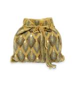 Gold Hand embroidered Potli