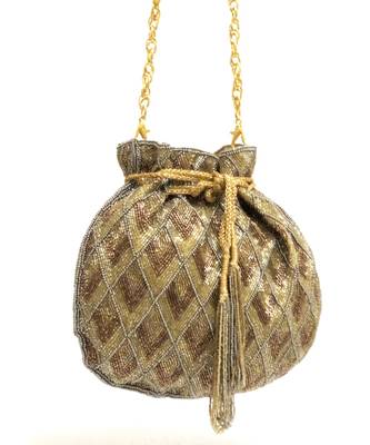 Gold Hand embroidered Potli 1