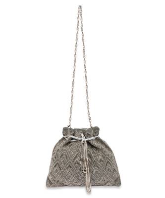 Silver Hand embroidered Potli 3