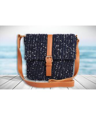 Blue crochet sling 4