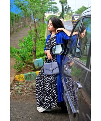 Textured Satchel Blue 3