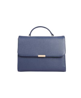 Textured Satchel Blue 5