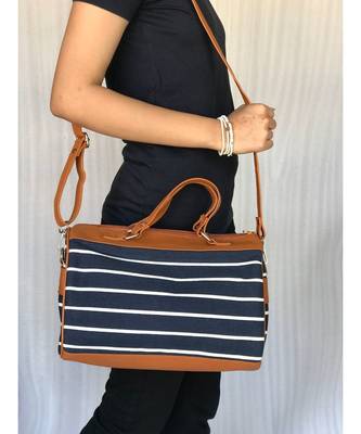 Single Striped Mini Duffle 1
