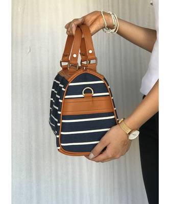 Single Striped Mini Duffle 3