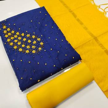 Blue Embroidered Cotton Salwar 1