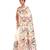 Women's White Handmade Shantiniketan Pure Silk Kantha Stitched Saree With Blouse Piece