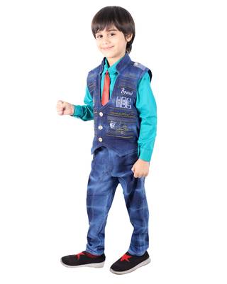 fourfolds boy's 3-piece suit 3