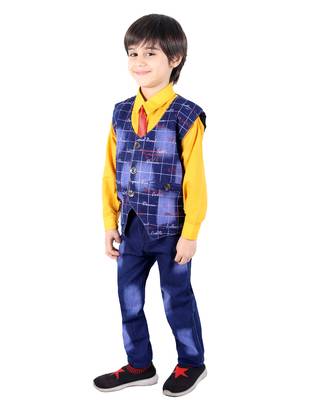 fourfolds boy's 3-piece suit 3