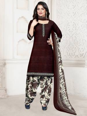 Wine Printed Crepe Salwar 1