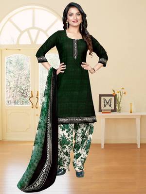 Light-Green Printed Crepe Salwar 1