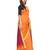 orange Handloom Taant Pure Cotton Saree With Blouse Piece