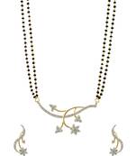 Clear CZ AD American Diamond Mangal Sutra Jewellery for Women - Orniza