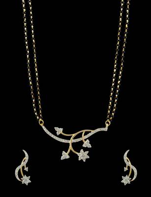 Clear CZ AD American Diamond Mangal Sutra Jewellery for Women - Orniza 2