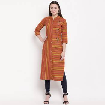 women's hand work/Printed straight rayon red kurti 1