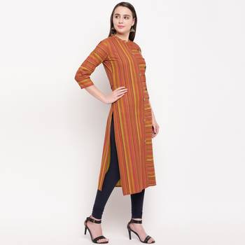 women's hand work/Printed straight rayon red kurti 4