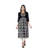 Black Foil Print kurta