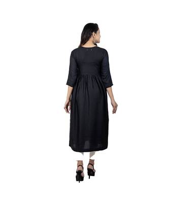 Black Foil Print kurta 2